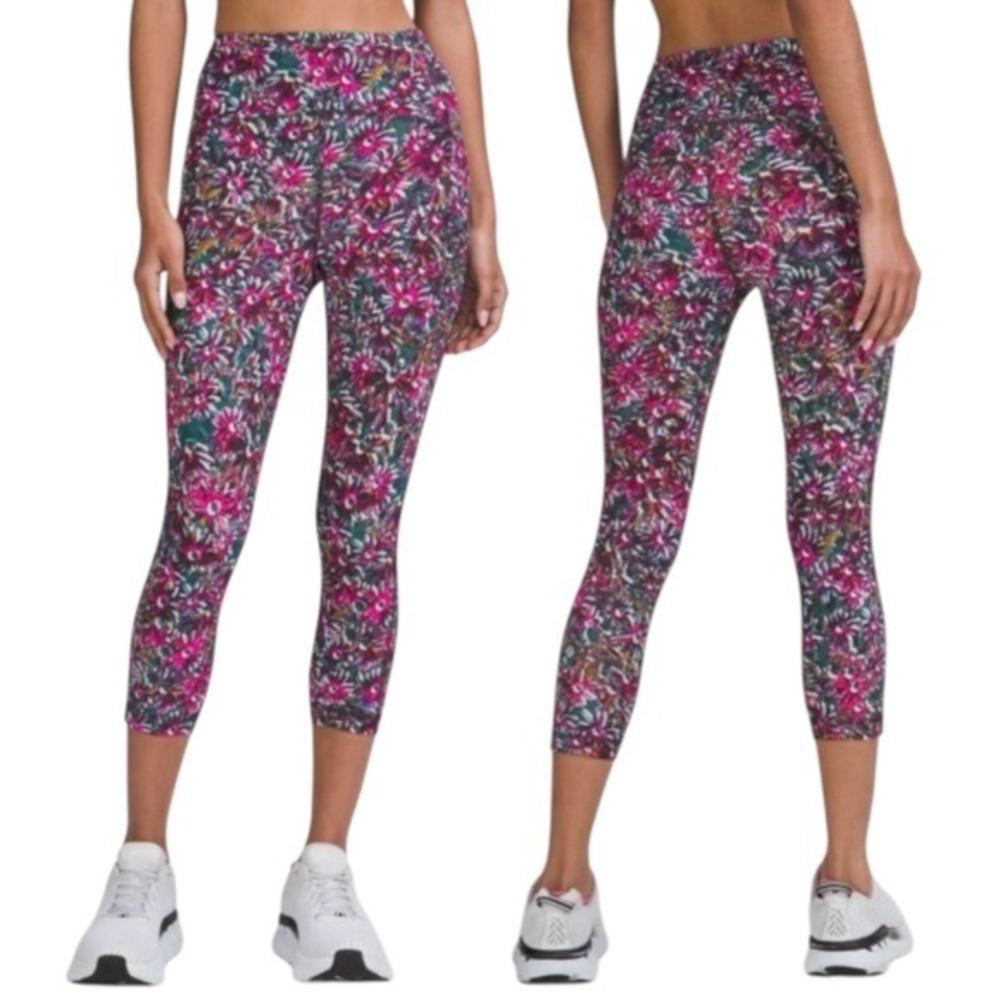 Lululemon Swift Speed High-Rise Crop 21" Floral Electric Multi 4